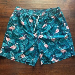 Men’s size large flamingo swim trunks